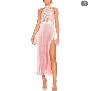 LIDEE renaissance split gown in light pink